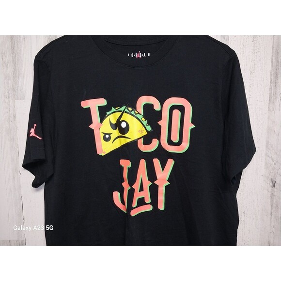 Men’s Large Nike Air Jordan Taco Jay Jayson Tatum T-Shirt Black DV5538-010 - Picture 2 of 6